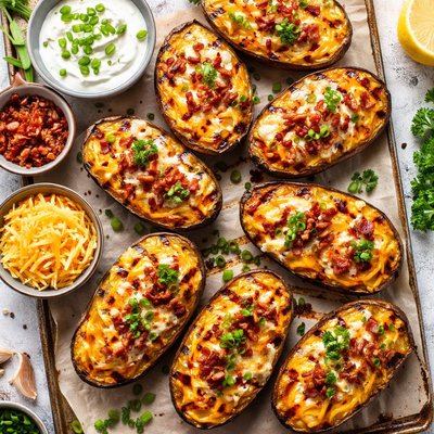 Image of Grilled Three Cheese Potatoes