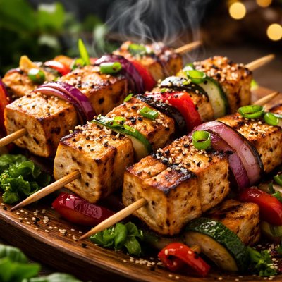 Image of Whole30 Grilled Tofu Skewers
