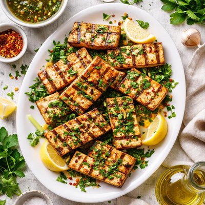 Image of Whole30 Grilled Tofu with Herb Marinade