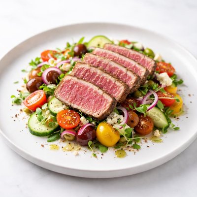 Image of Grilled Tuna Salad Santorini