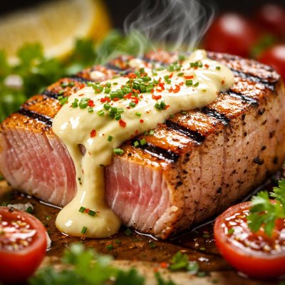 Image of Grilled Tuna with Aioli