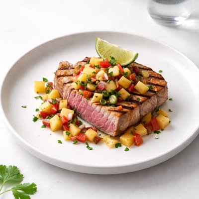 Image of Grilled Tuna with Pineapple Nectarine Salsa