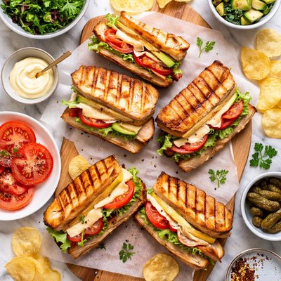 Image of Grilled Turkey and Muenster Sandwiches