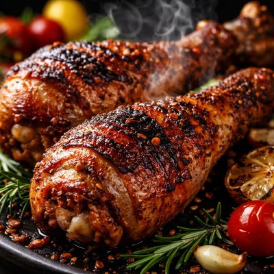 Image of Grilled Turkey Drumsticks