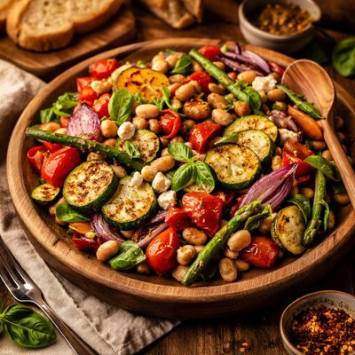 Image of Grilled Vegetable and White Bean Salad