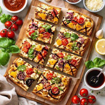 Image of Grilled Vegetable Cheese Bread