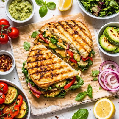 Image of Grilled Veggie and Cheese Sandwich