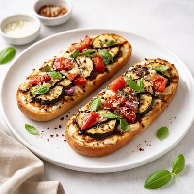 Image of Grilled Veggie French Bread Pizza
