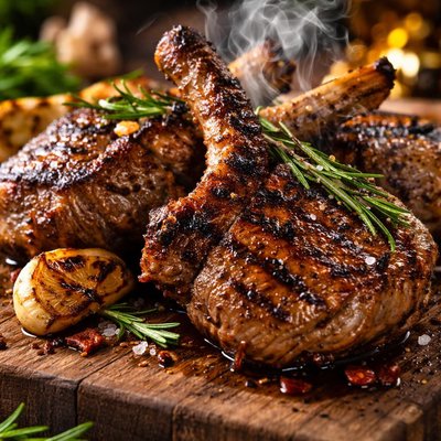 Image of Grilled Wild Boar Chops