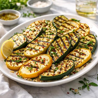 Image of Calabacín y Calabaza Amarilla a la Parrilla