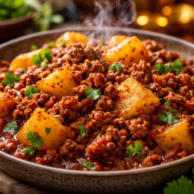 Image of Ground Beef and Potato Curry
