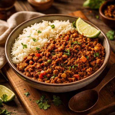 Image of Ground Beef and Rice Curry