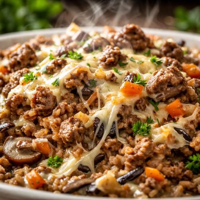 Image of Ground Beef and Wild Rice Casserole