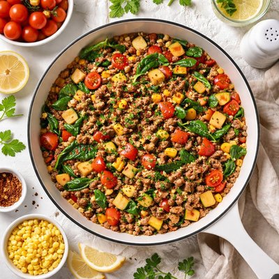 Image of Ground Beef Garden Saute