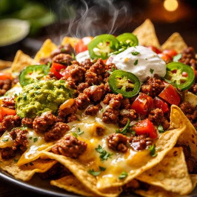 Image of Ground Beef Nachos Platter