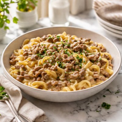 Image of Ground Beef Stroganoff Like Hamburger Helper