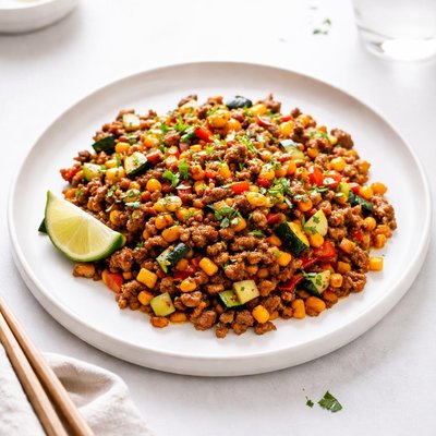 Image of Whole30 Ground Beef with Corn Skillet