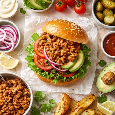 Image of Ground Turkey Loose Meat Sandwich or Burger