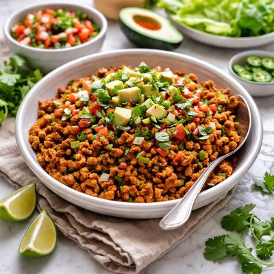 Image of Carne de pavo molida baja en grasa para tacos