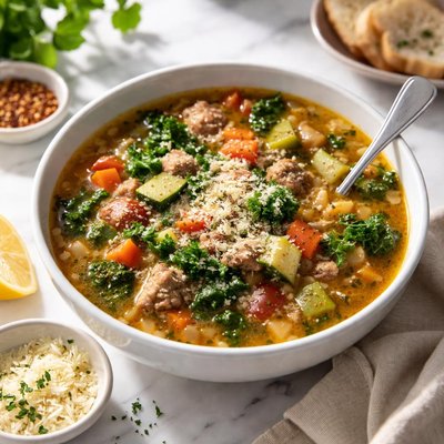 Image of Ground Turkey Vegetable Soup