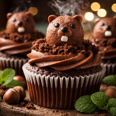 Image of Groundhog Day Cupcakes