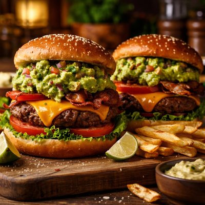 Image of Guacamole Cheeseburgers