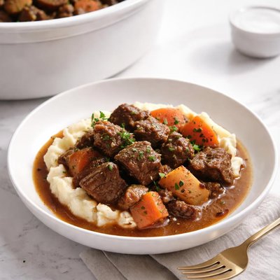 Image of Guinness Beef Stew in a Crock Pot