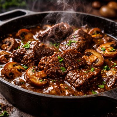 Image of Guinness Braised Beef with Mushrooms