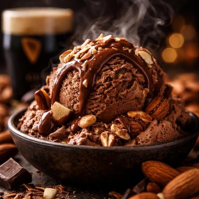 Image of Guinness Milk Chocolate Ice Cream with Almonds