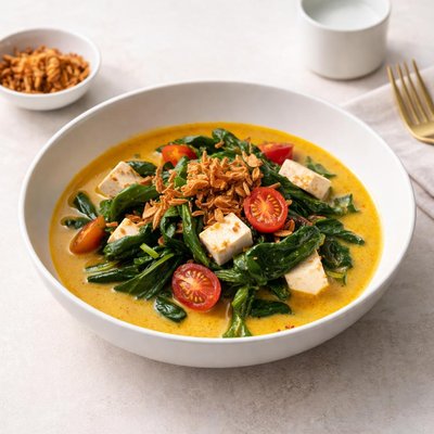 Image of Gulai Sayur Collard Greens Curry Indonesian Style