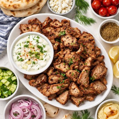 Image of Gyro Meat and Tzatziki Sauce