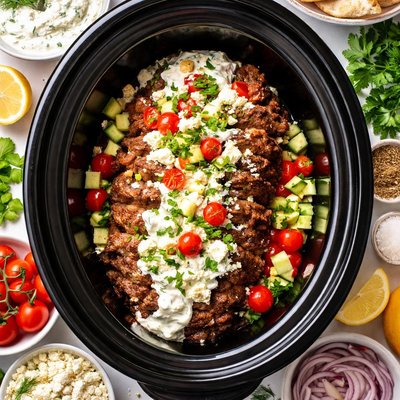 Image of Gyro Meatloaf in Crockpot