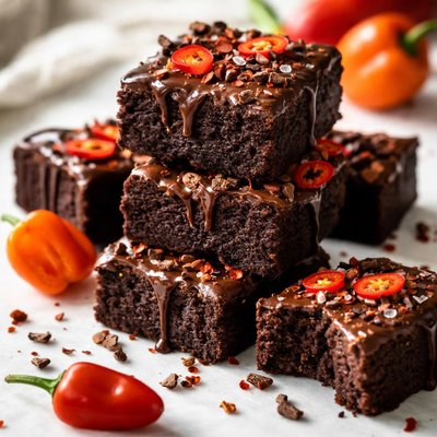 Image of Habanero Sauced Chocolate Chile Brownies
