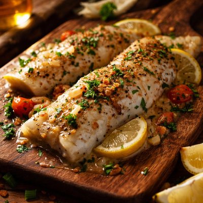 Image of Haddock Fillets in White Wine