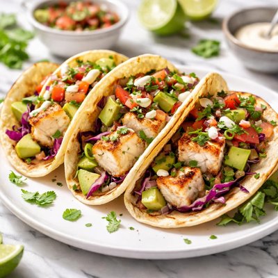Image of Halibut Avocado Tacos