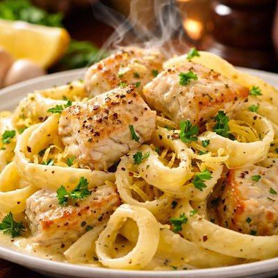 Image of Halibut Fettuccine