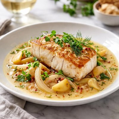 Image of Halibut in Cider