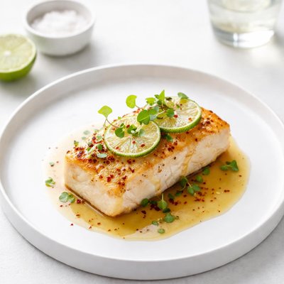 Image of Halibut Roast with Tequila Liqueur and Lime
