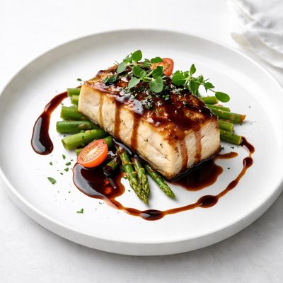 Image of Halibut with Balsamic Glaze