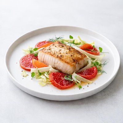 Image of Halibut with Blood Orange and Fennel