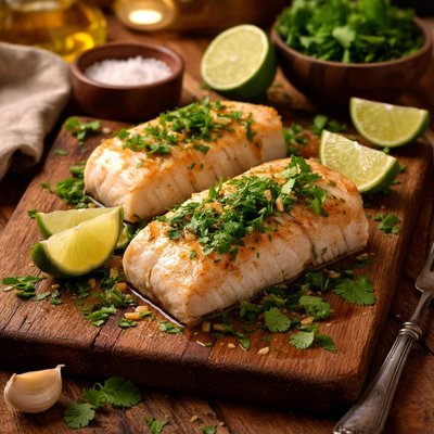 Image of Halibut with Cilantro and Lime