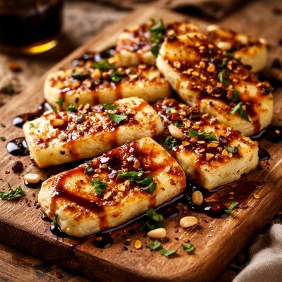 Image of Halloumi Cheese with Caramelised Balsamic Vinegar