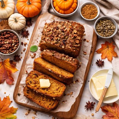 Image of Halloween or Fall Pumpkin Bread
