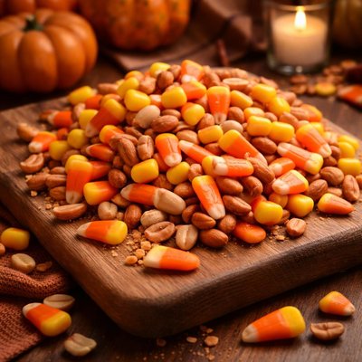 Image of Halloween Party Treat Candy Corn and Peanut Mix