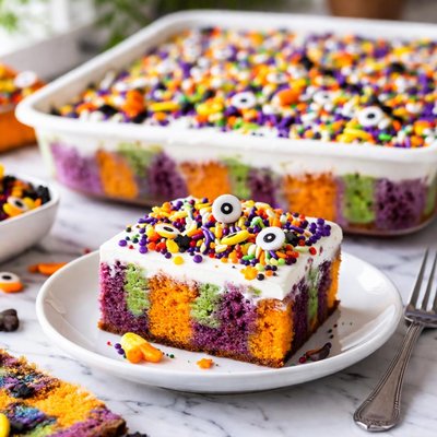 Image of Halloween Poke Cake