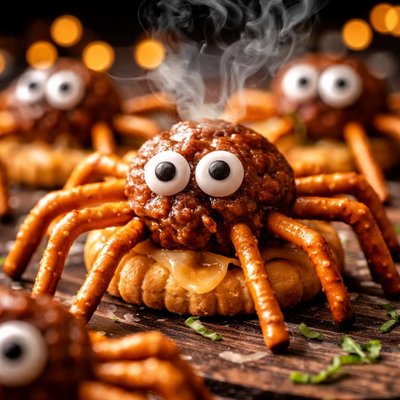 Image of Halloween Spooky Spider Snacks Fun for the Kids to Make