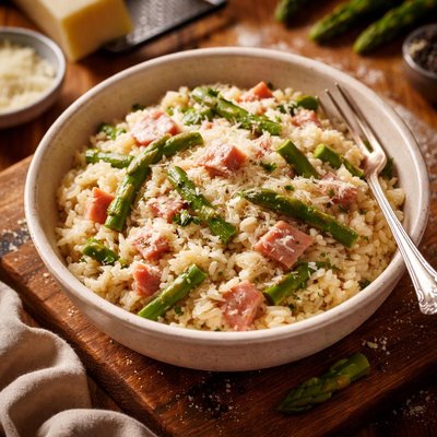 Image of Ham and Asparagus Risotto