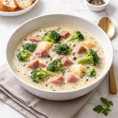 Image of Ham and Broccoli Soup with Potato