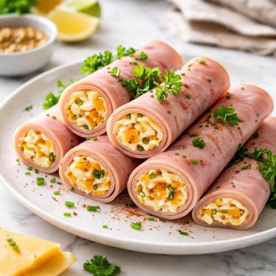 Image of Ham and Cheddar Roll Ups