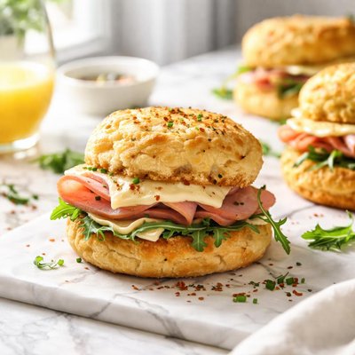 Image of Ham and Cheese Biscuit Sandwich